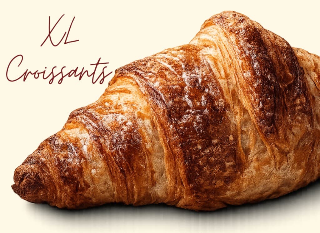 XL Croissants - large golden flaky croissant